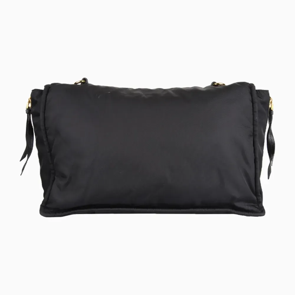 Prada Etiquette Messenger Bag Nylon Medium Black foto 3
