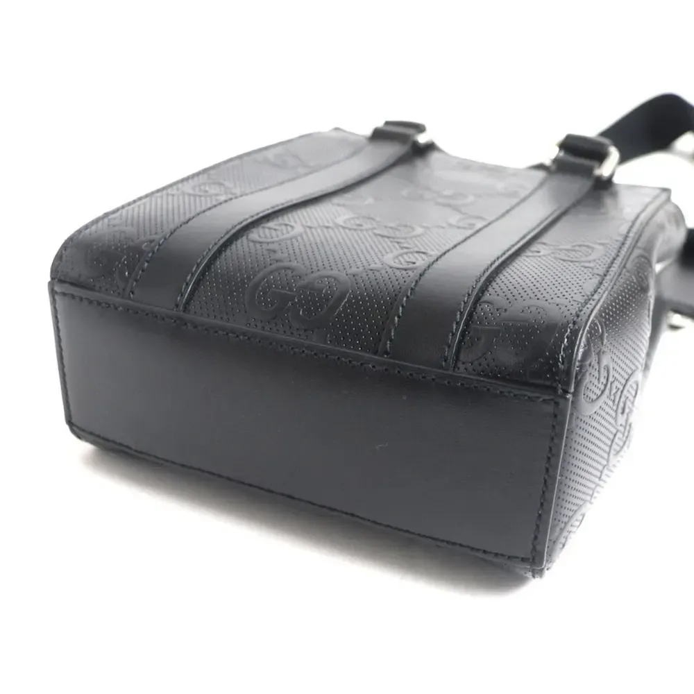 Gucci GG Embossed Leather Mini Tote Bag Black foto 2