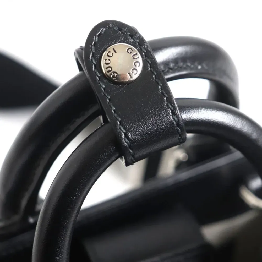 Gucci GG Embossed Leather Mini Tote Bag Black foto 6