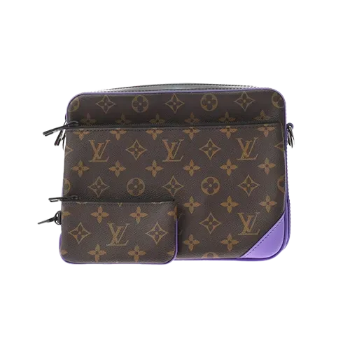 Louis Vuitton Trio Messenger Monogram Macassar Brown Purple - Droper