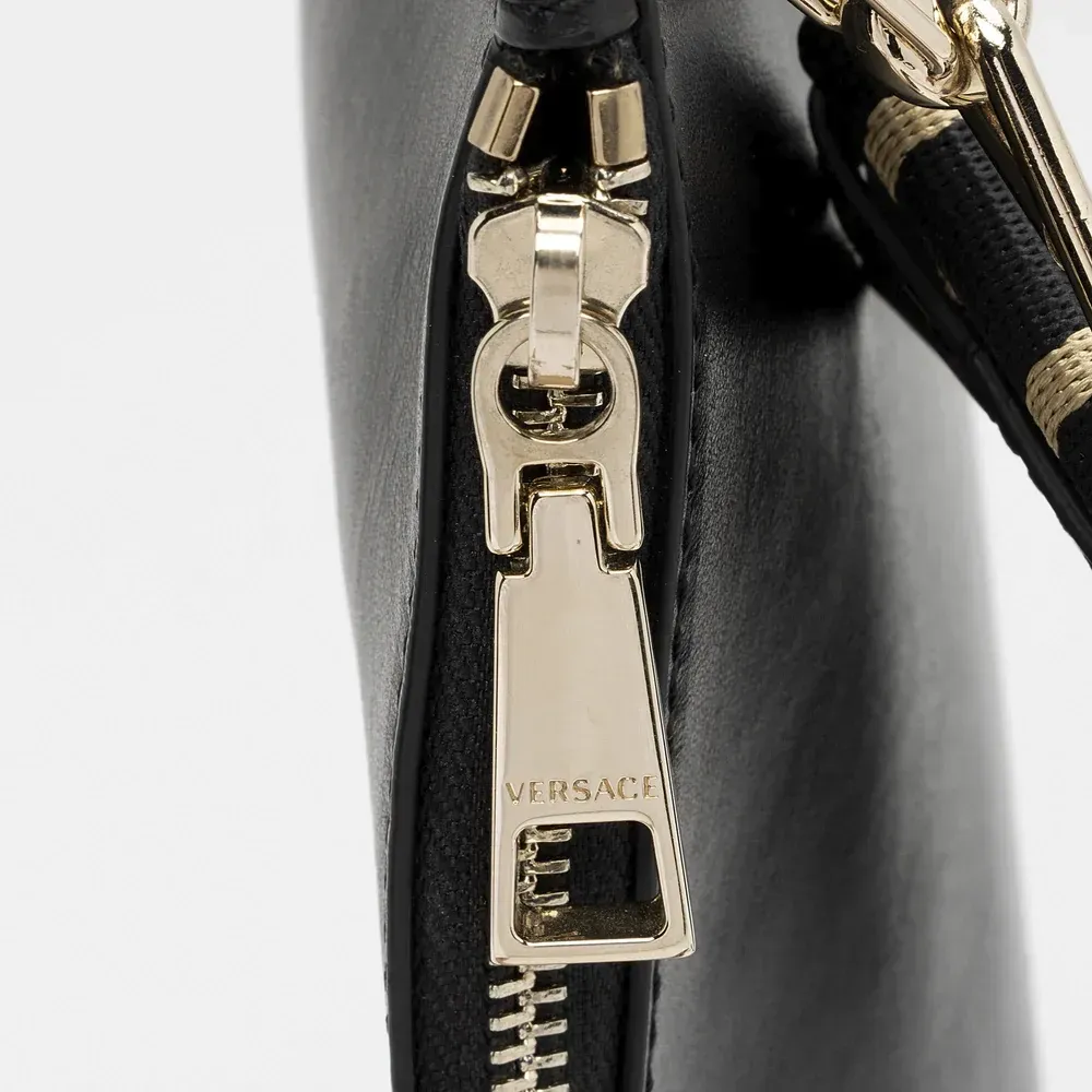 Versace Leather Palazzo Medusa Zip Clutch Crossbody Bag - Droper