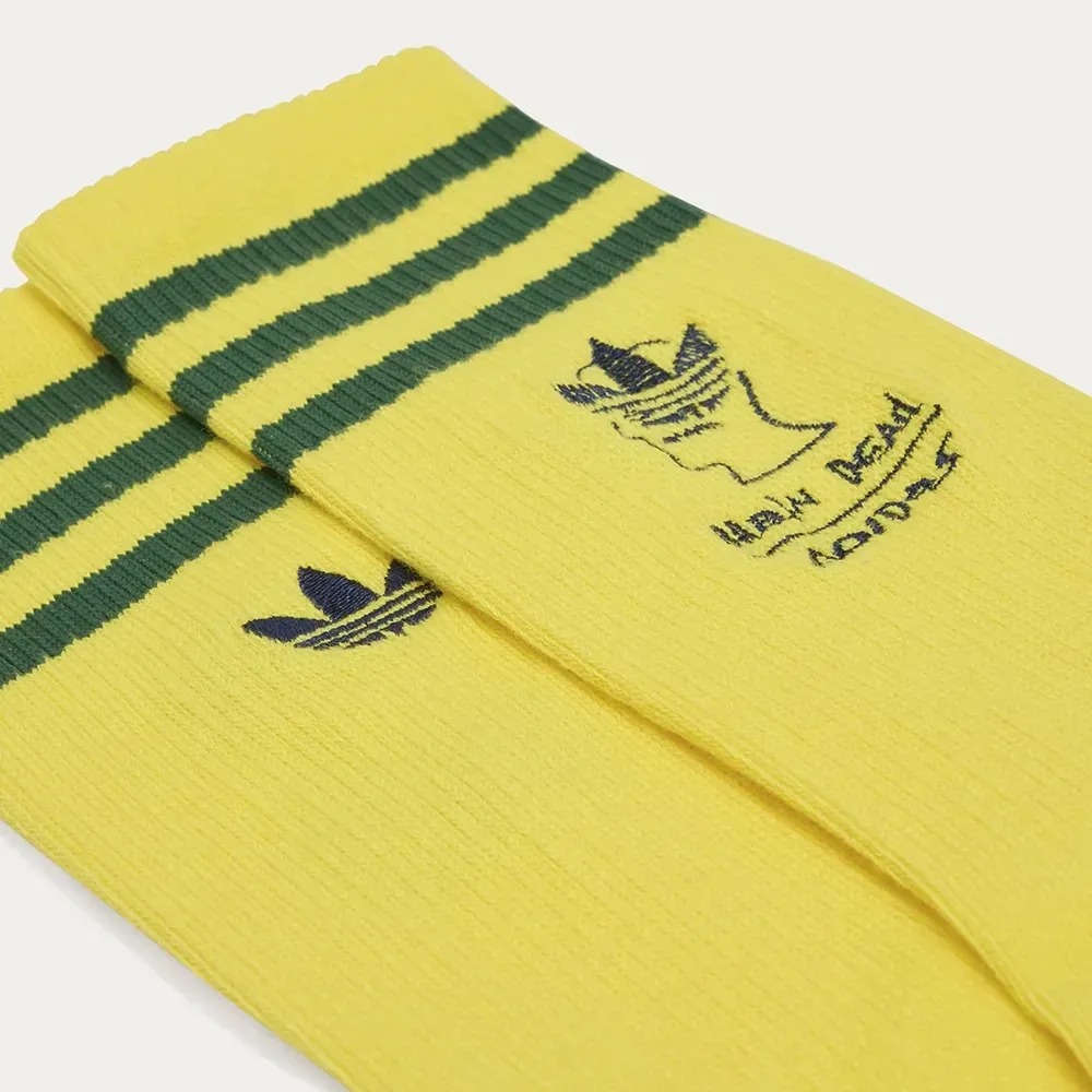 Brain Dead x adidas Meias Bright Yellow foto 2