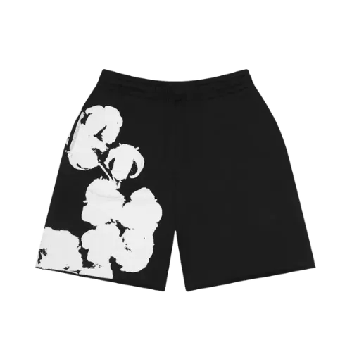 Shorts Denim Tears Big Cotton Wreath Black - Droper