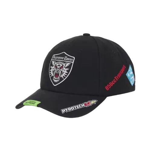 Boné Supreme World Famous S Logo 6-Panel Black - Droper