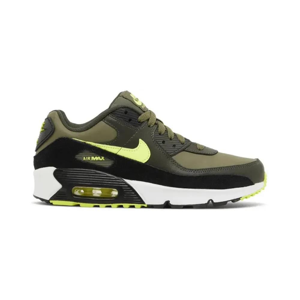 Nike Air Max 90 Leather GS Medium Olive Volt foto 1
