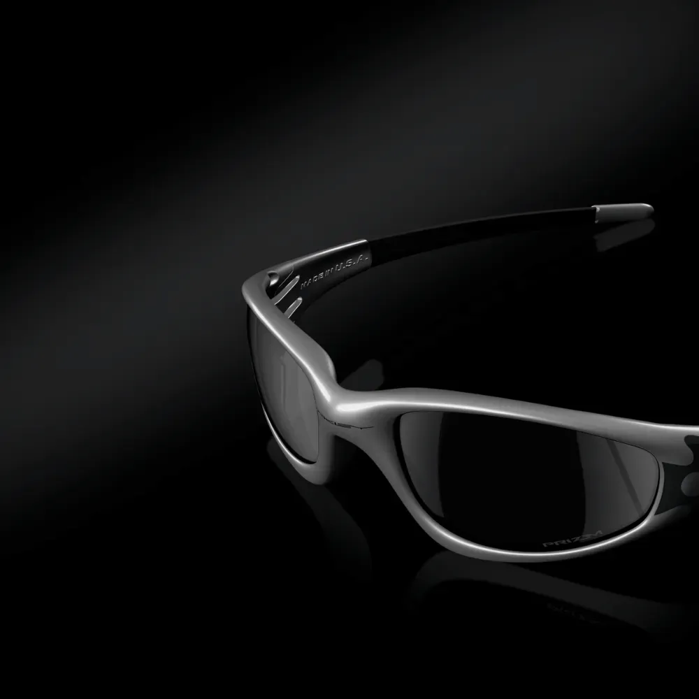 Óculos Oakley Straight Jacket 99 MUZM Silver Black - Droper