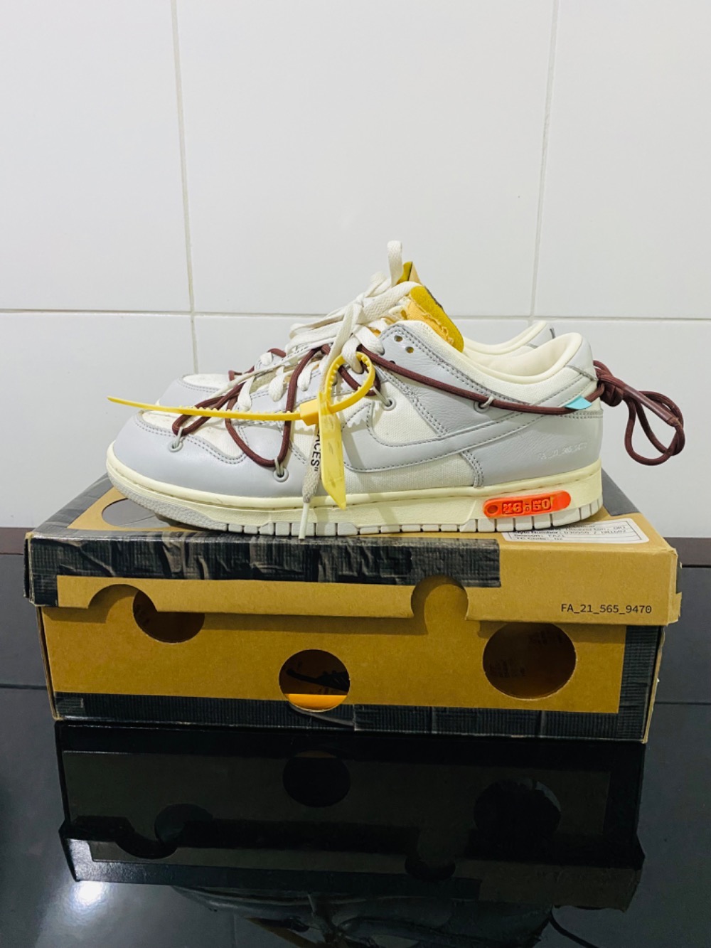 Off-White x Nike Dunk Low Lot 46 of 50 — 41, Usado