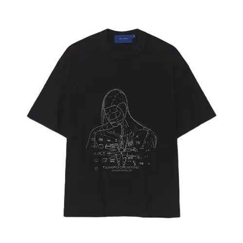Camiseta Quadro Creations QC Particulas Boxy Black