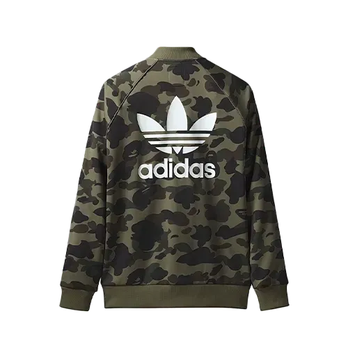 BAPE x adidas Jaqueta adicolor Track Top Olive Cargo