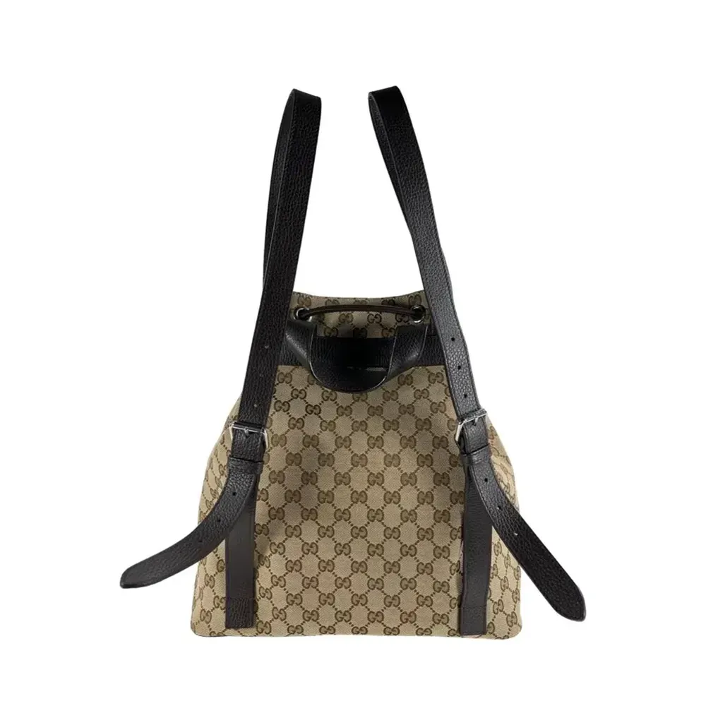 Backpack Gucci Testa di Moro GG Supreme Drawstring Beige - Droper