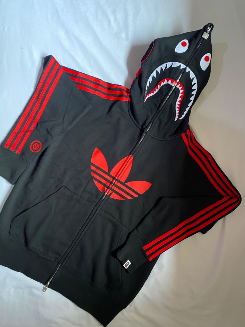 BAPE x adidas Moletom Capuz Ultimate Shark Black — XG, Novo