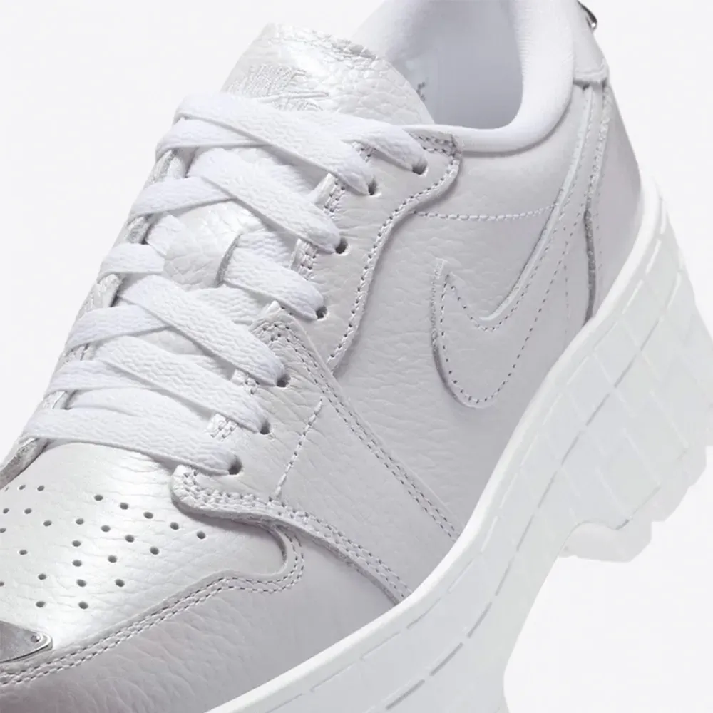 Air Jordan 1 Brooklyn Low White Metallic Silver - Droper