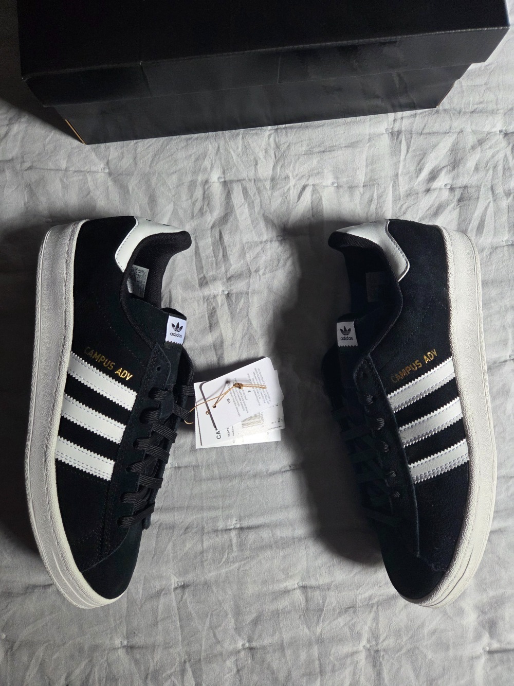 adidas Campus ADV Core Black Cloud White — 40 / 41, Novo