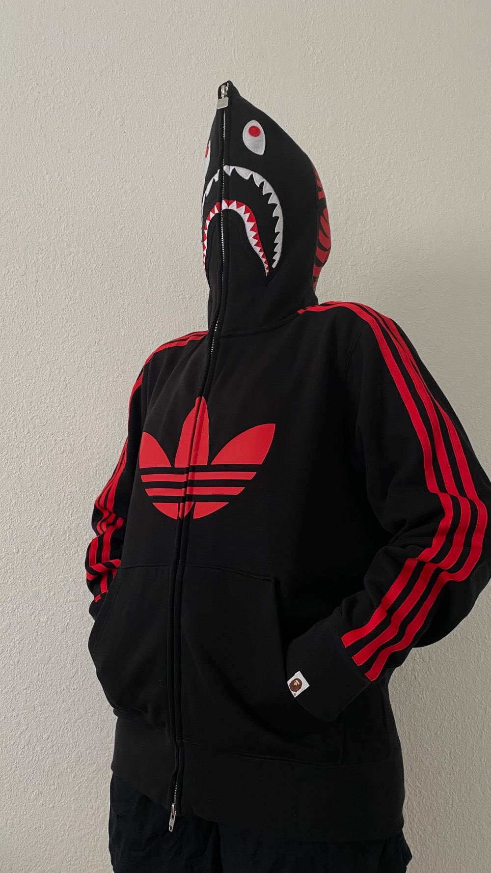 BAPE x adidas Moletom Capuz Ultimate Shark Black — M, Novo