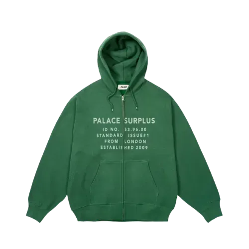 Moletom Palace Stamp Waffle Zip Hood Racey Green