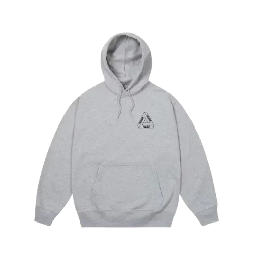 Moletom Palace Barbed Tri-Ferg Hood Grey Marl