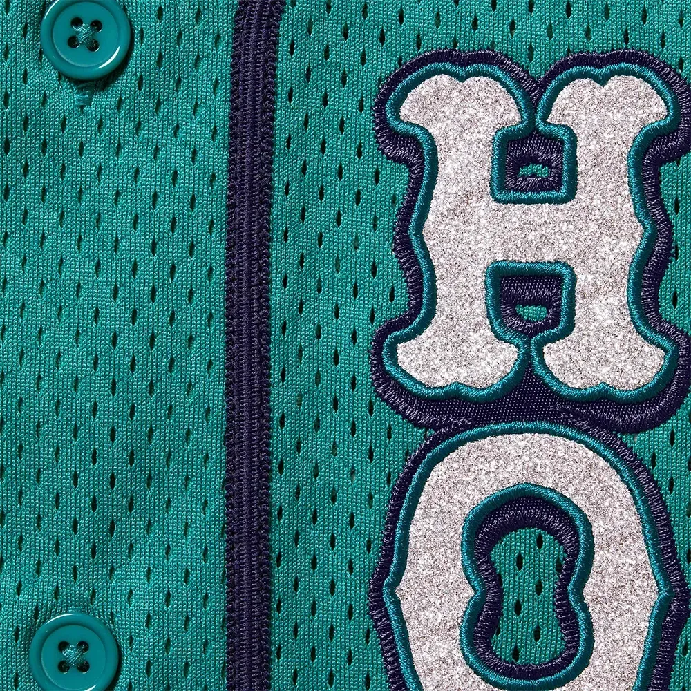ステッカー付　Supreme x run Baseball Jersey Homerun x Supreme Camiseta Baseball Jersey Teal - Droper