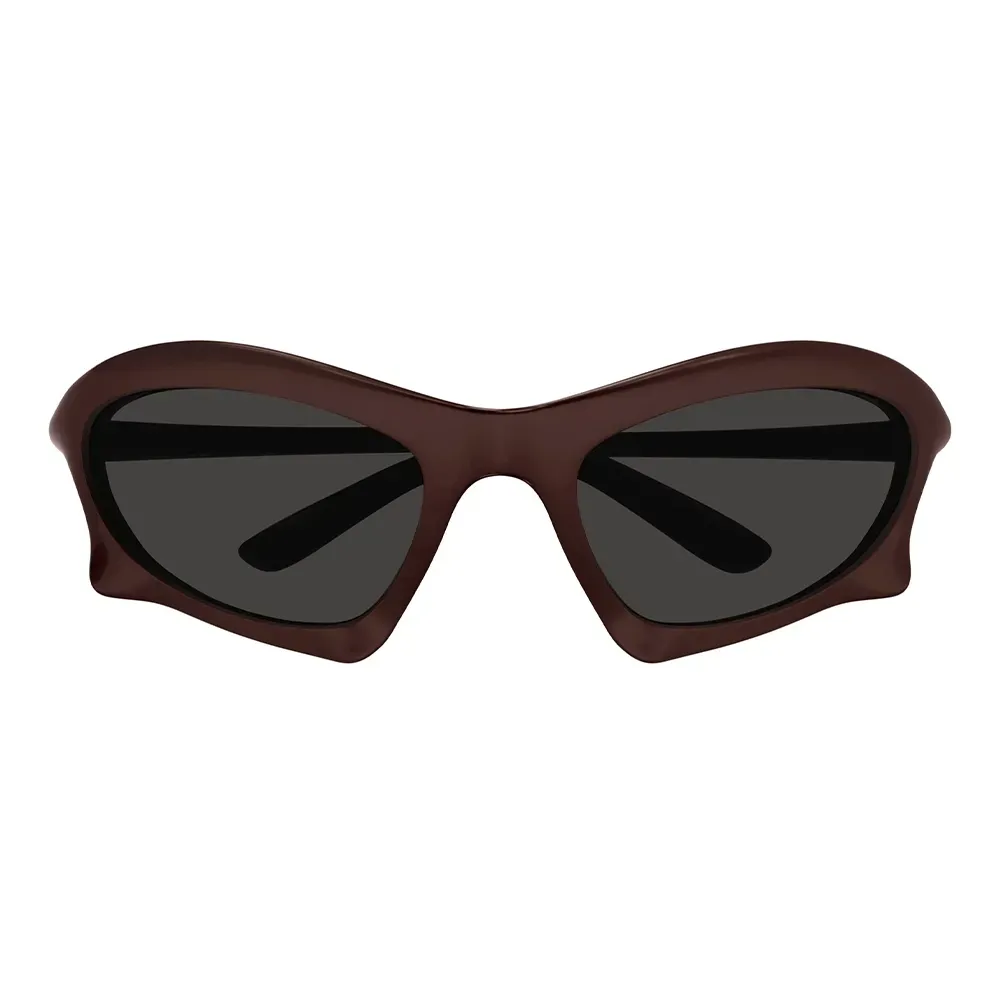 Óculos Balenciaga BB0229S Bat Rectangle Red Bordeaux foto 1