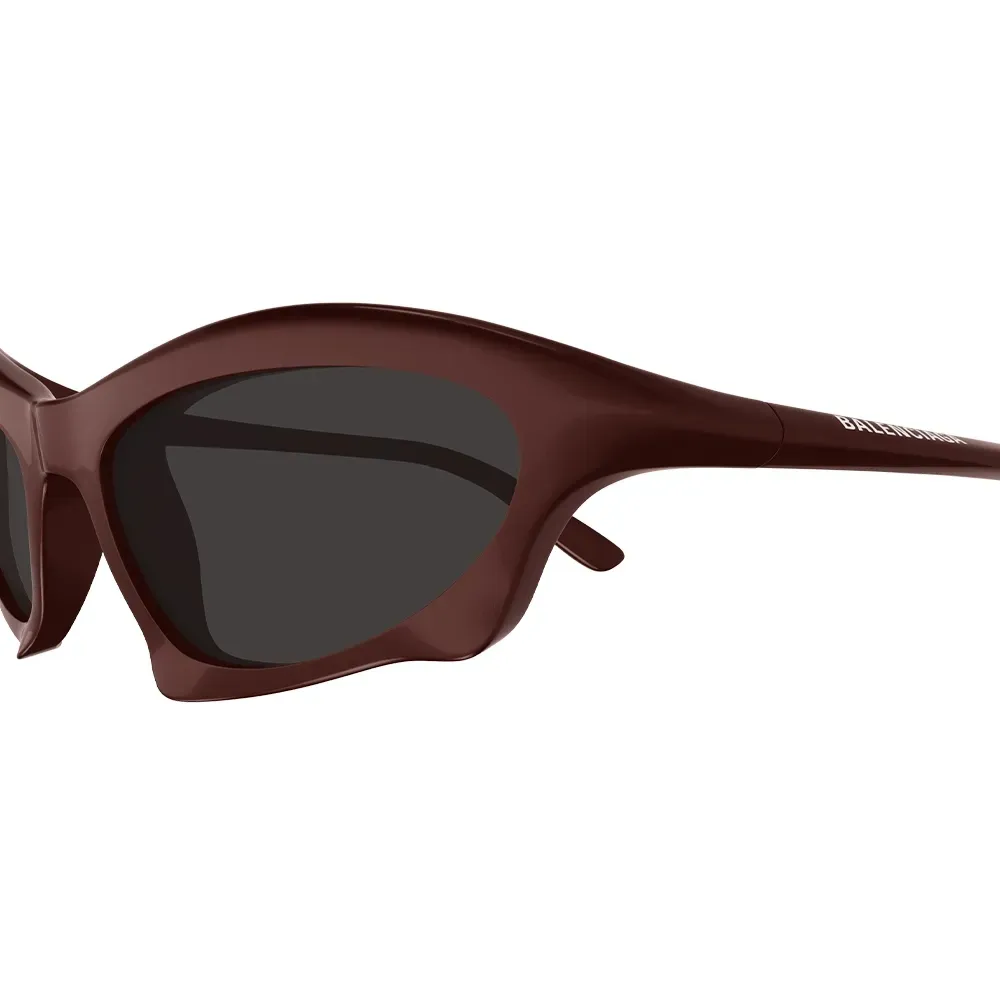 Óculos Balenciaga BB0229S Bat Rectangle Red Bordeaux foto 2