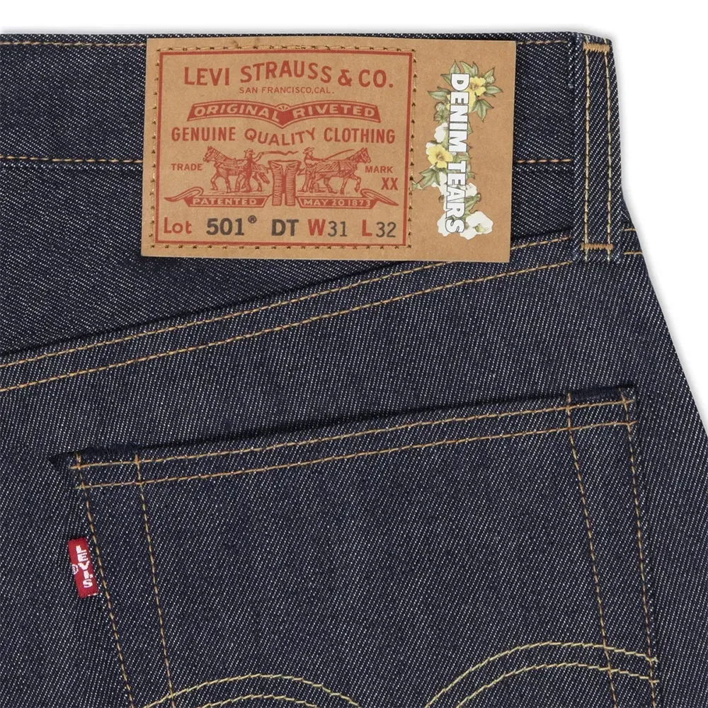 Levi's x Denim Tears Calça The Cotton Wreath Jean Selvedge - Droper