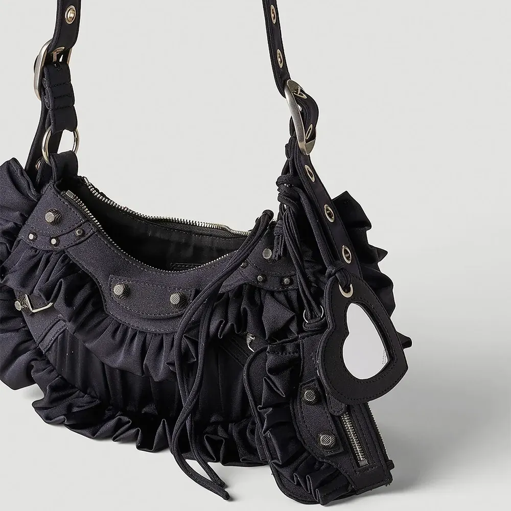 Bolsa Balenciaga Le Cagole Ruffled XS Shoulder Bag - Droper