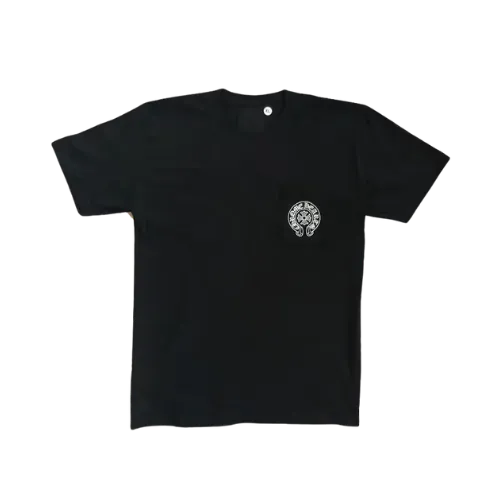 Camiseta Chrome Hearts Scroll Logo Black - Droper