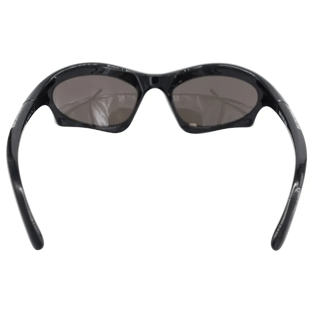 Óculos Balenciaga Bat Rectangle Nylon Black - Droper