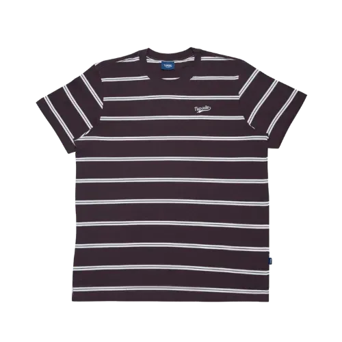 Camiseta TUPODE Listrada Bsbl Marrom