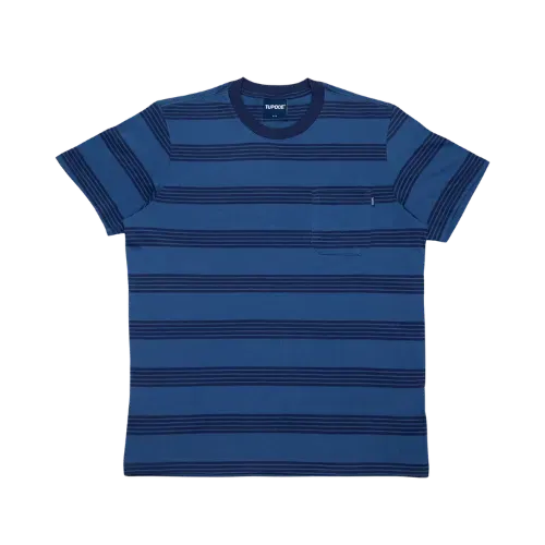 Camiseta TUPODE Listrada Bolso Azul