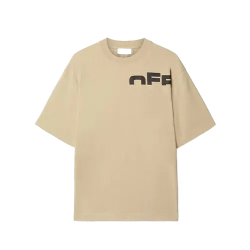 Camiseta Off-White Split Off Beige