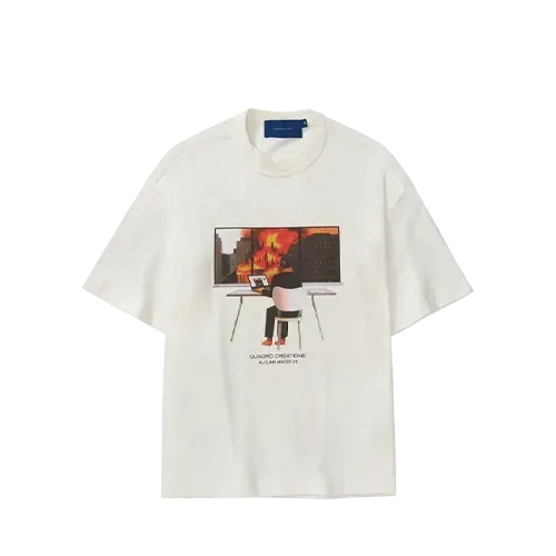 Camiseta Quadro Creations QC Janela Boxy Off White