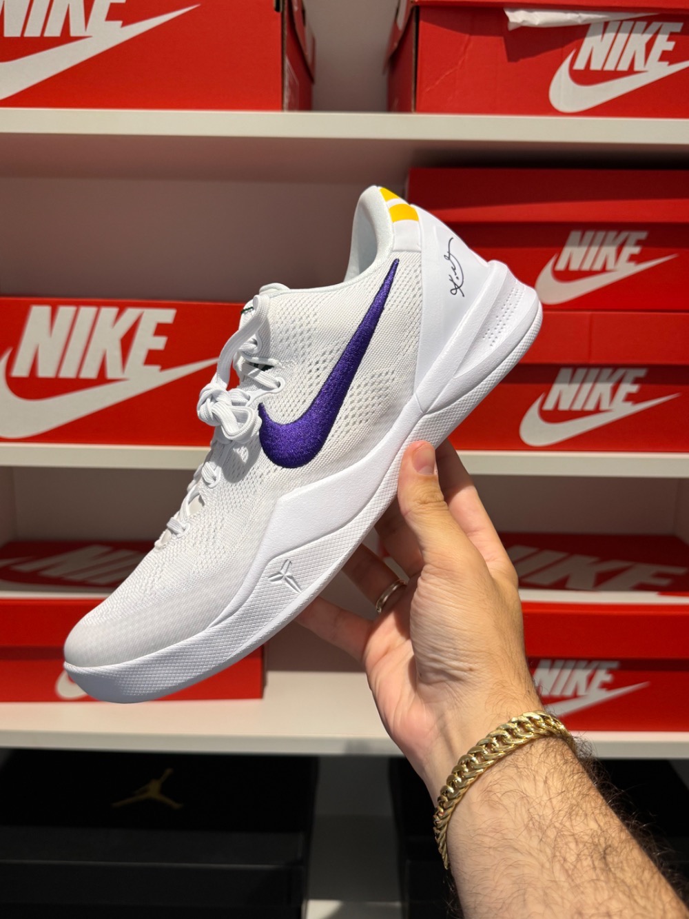 Nike Kobe 8 Protro Lakers Home — 39, Novo