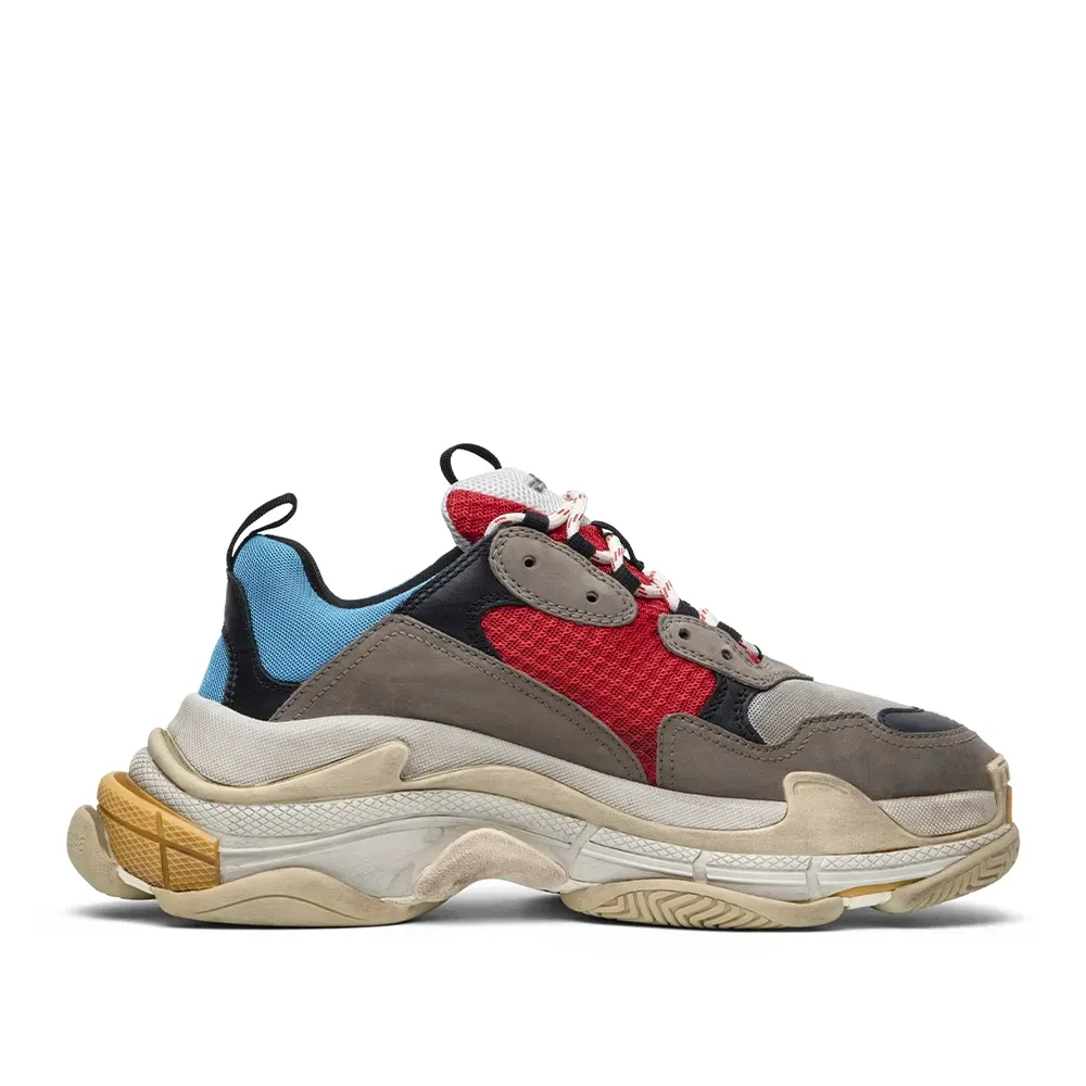 Balenciaga Triple S Grey Red Blue - Droper
