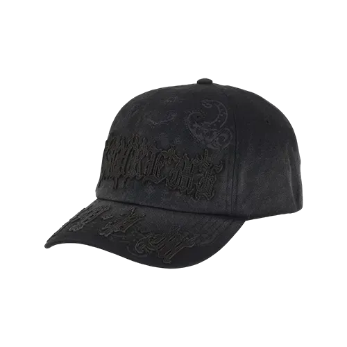 Boné Supreme Leather Applique 6-Panel Black - Droper