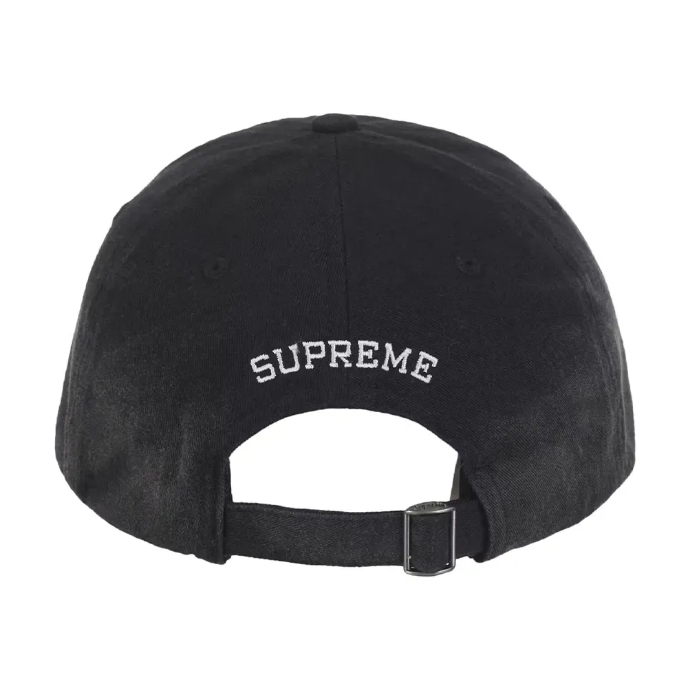 Supreme Leather Applique 6-Panel黒ブラック Boné Supreme Leather Applique 6-Panel Black - Droper