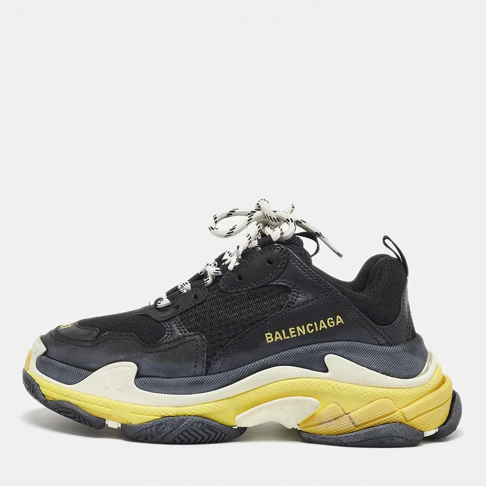 Balenciaga Triple S Black Yellow White foto 1