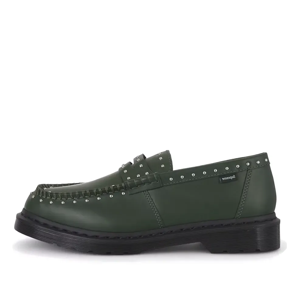 Dr. Martens x Supreme Studded Penton Loafer Green - Droper