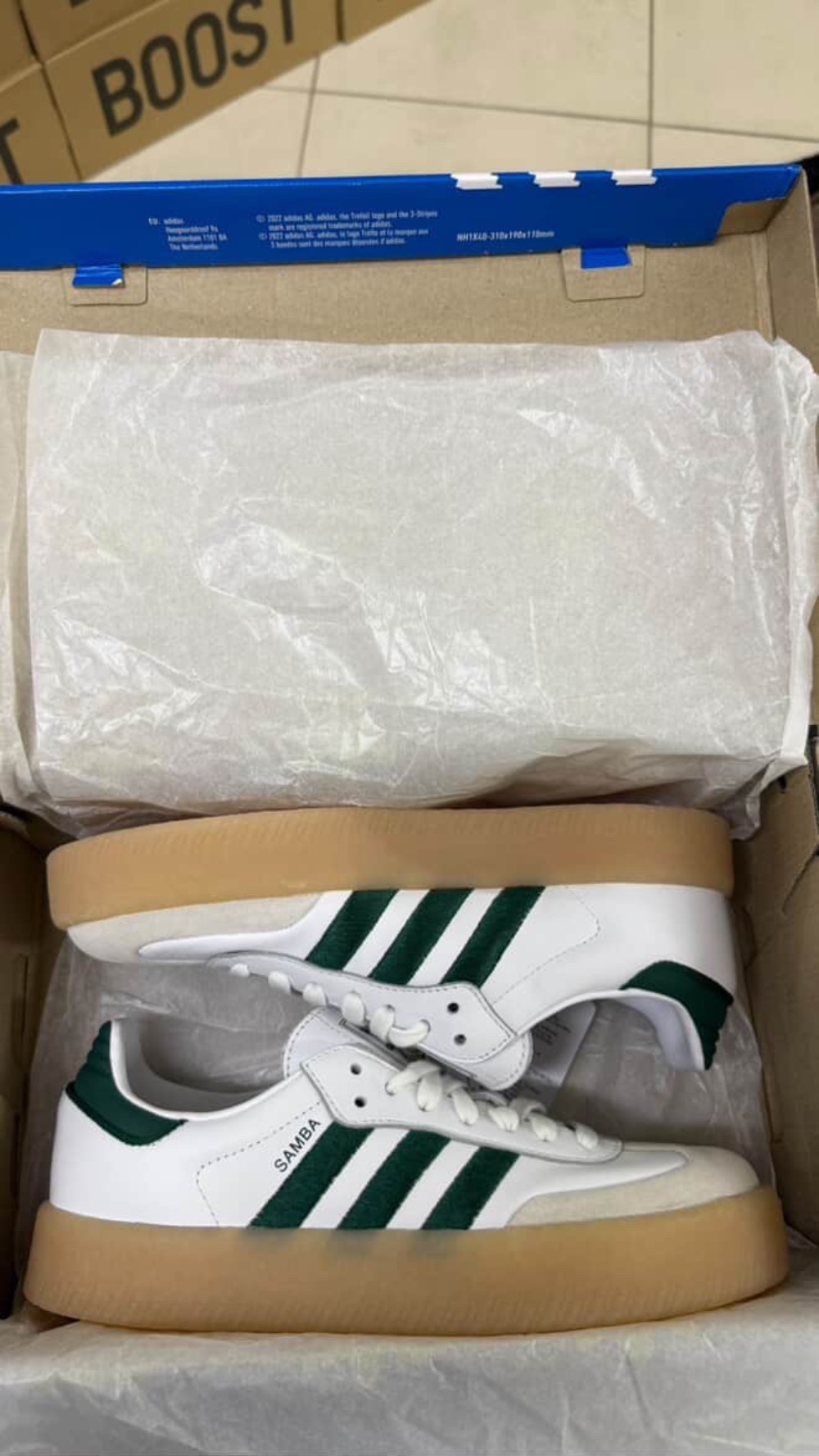 adidas Sambae Cloud White Collegiate Green — 37, Novo