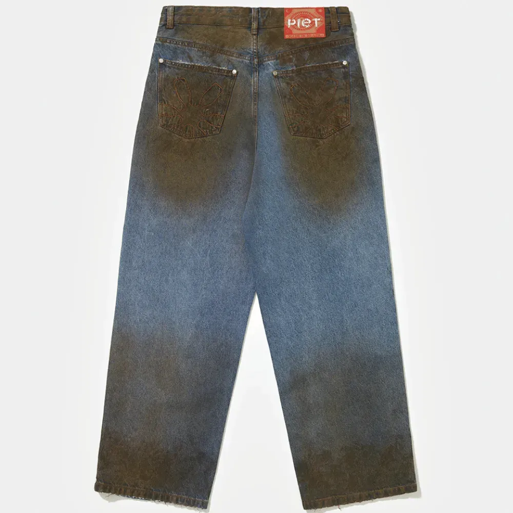 Calça Piet Dirt Stained Oversized Denim Blue foto 1