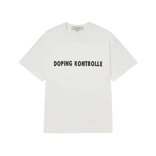 Camiseta Piet Doping Kontrolle Bone White