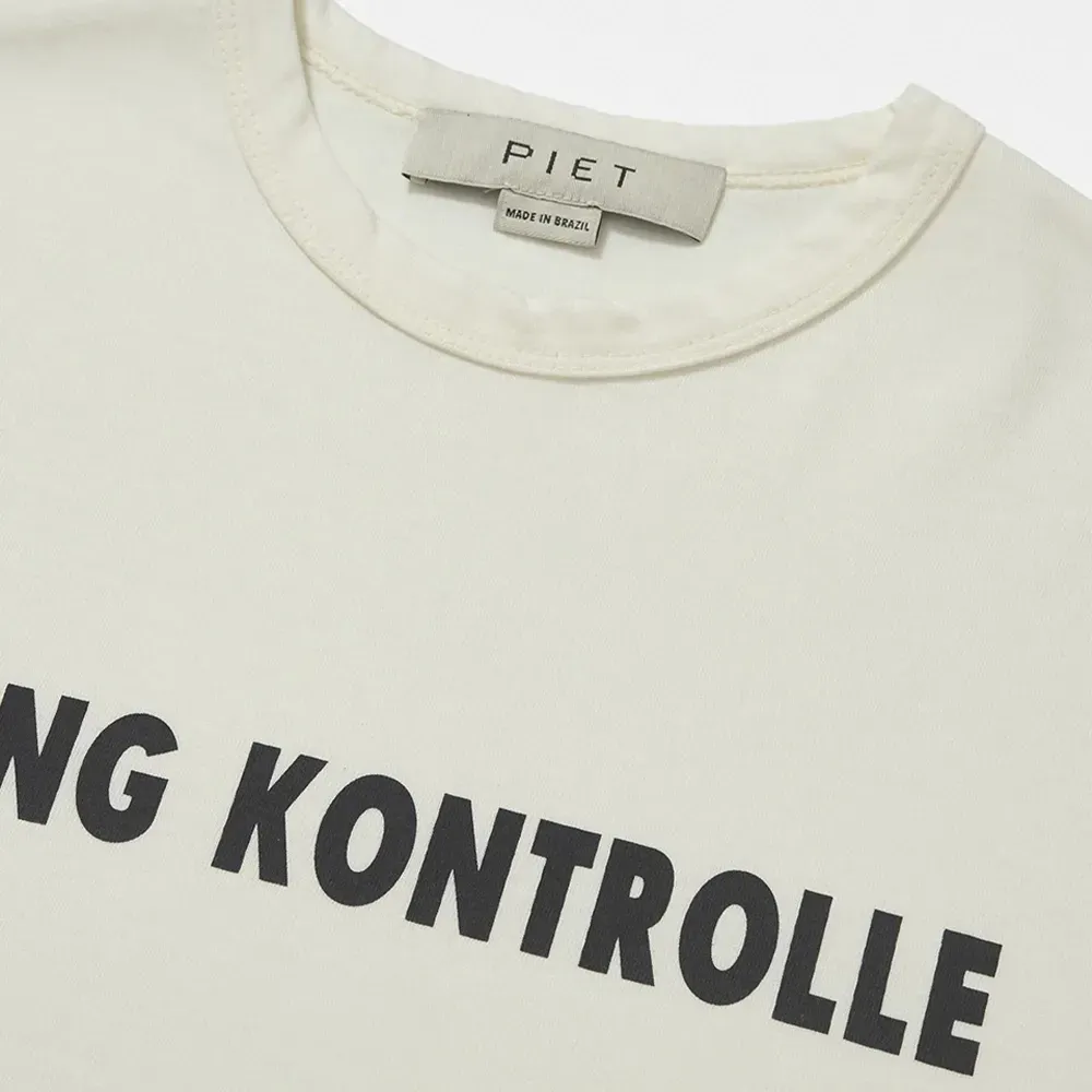 Camiseta Piet Doping Kontrolle Bone White foto 2