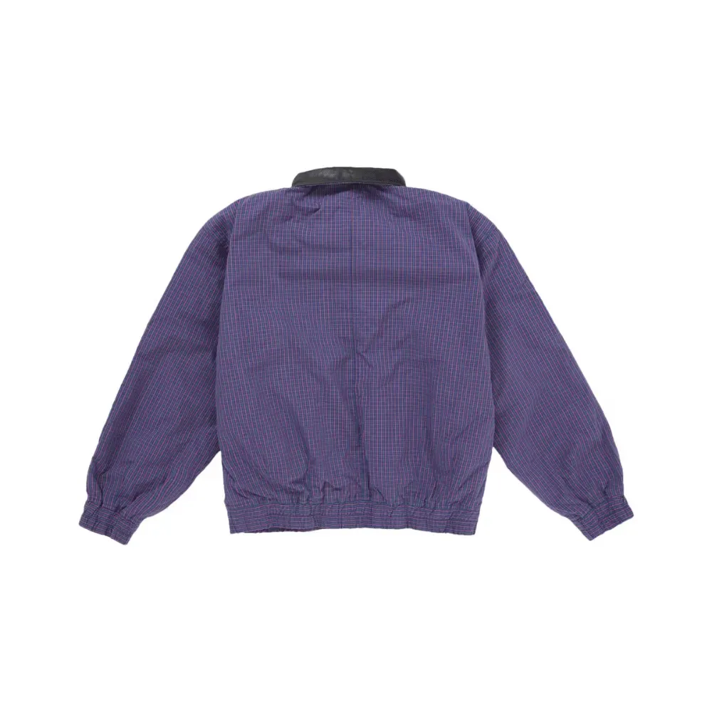 Jaqueta Supreme Leather Collar Utility Blue Plaid - Droper
