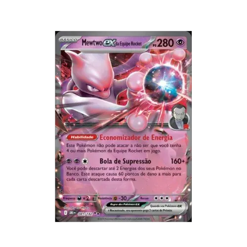 Mewtwo ex da Equipe Rocket 2025 Pokémon TCG (081/182) - Droper