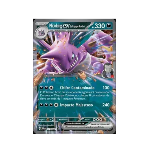 Nidoking ex da Equipe Rocket 2025 Pokémon TCG (119/182)