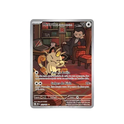 Meowth da Equipe Rocket 2025 Pokémon TCG (203/182) - Droper
