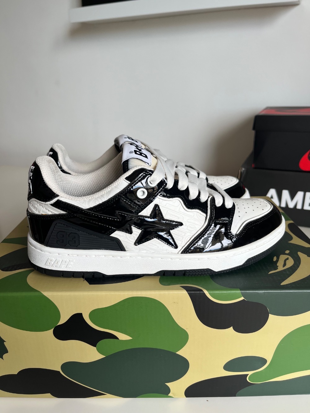 A Bathing Ape BAPE SK8 Sta Low Black White