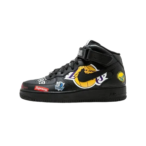Nike Air Force 1 Mid Supreme NBA Black - Droper