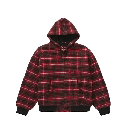 Moletom Supreme Plaid Wool Hooded Work Red