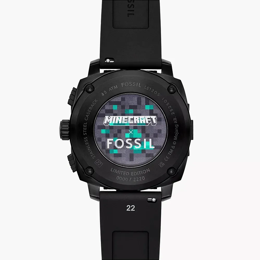 Minecraft x Fossil Relógio Deepslate Chronograph Limited-Edition