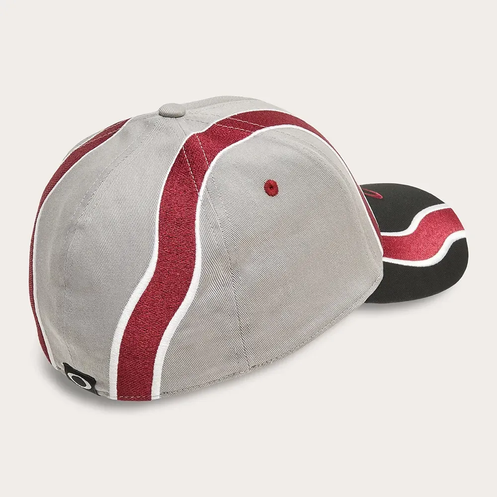 Boné Oakley Wave Cement Black Iron Red foto 2